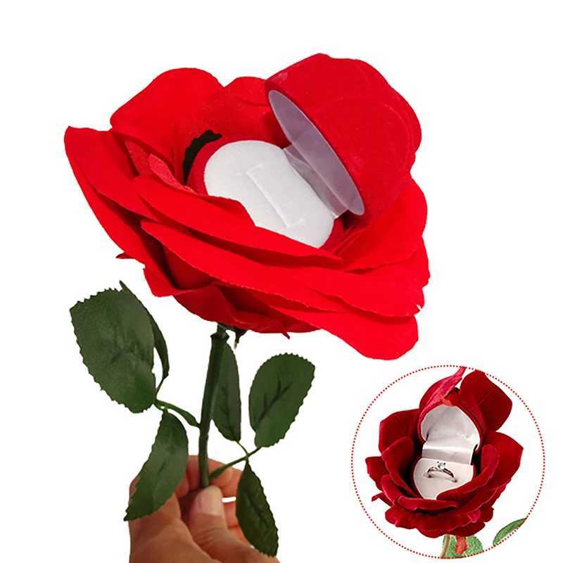 Unique Rose Ring Display Box Recommended Ring Bracket Flower Engagement Ring Box W241019