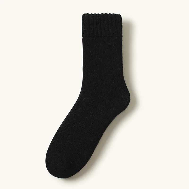 Men Women Wool Socks Couples Solid Winter Snow Chrismas Gift Thermal Angora Rabbit Wool Thickened Fleece Terry Loop socksXJ241019
