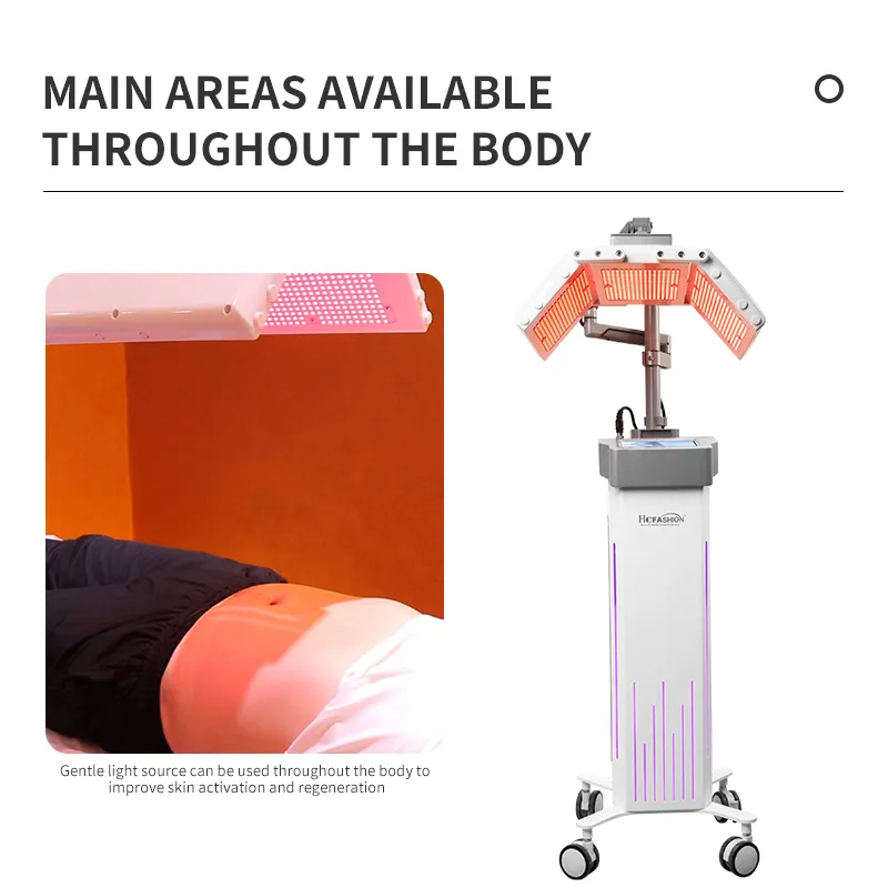 New Model Photodynamic Therapy 4 Colors PDT Photon Beauty Skin Rejuvenation Full Facial Cover Whitening Acne Treatment Bactericidal Phototherapy Machi