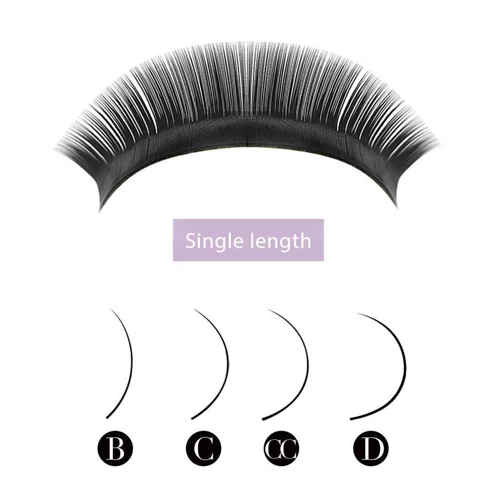 Yelix 0.07 Thickness Easy Fanning Eyelash Extensions 8-25mm Soft Faux Cils Volume Russe Natural Eyelashes Individual Eye LashesXJ241019