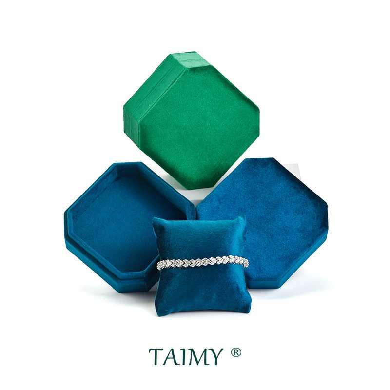 Luxury square velvet custom bracelet jewelry watch gift box with pillow inside jewelry display packaging box W241019
