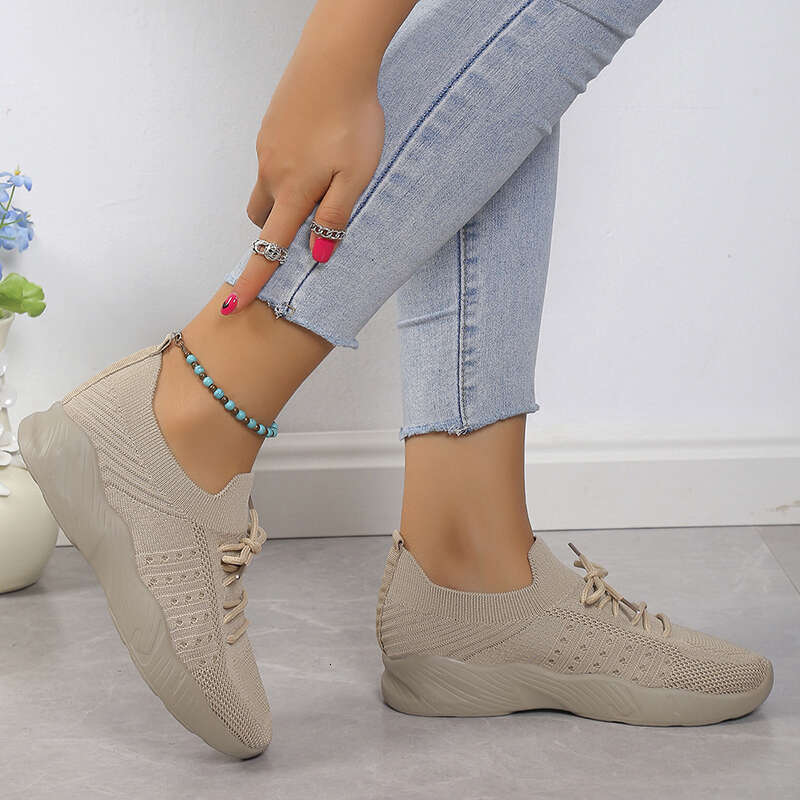 LITTLETON Women Sneakers Knitted Breathable Lightweight Non Woman Tennis New Comfortbale Slip On Casual Shoes atillas Mujer 2025