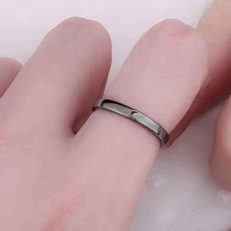 Classic Sun Moon Womens Open Couple Ring 2023 New Trend Charm Black Star Ring Jewelry Wedding Anniversary Gift Y241019
