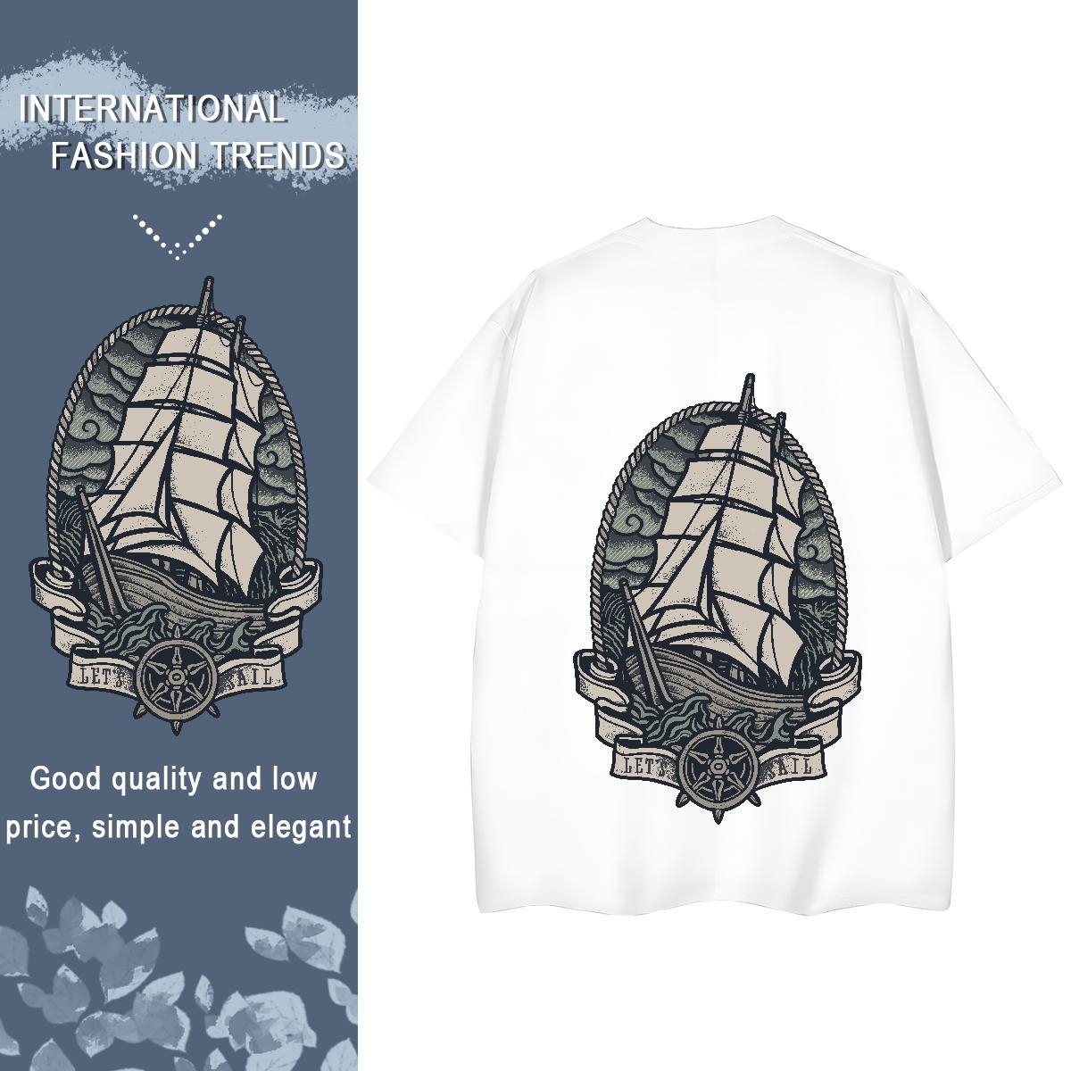 Stylist T-Shirts for Women 230g Pure Cotton O Neck Short Sleeves Beach ship Lady T shirt Nice Black Oversized Tees Shirts