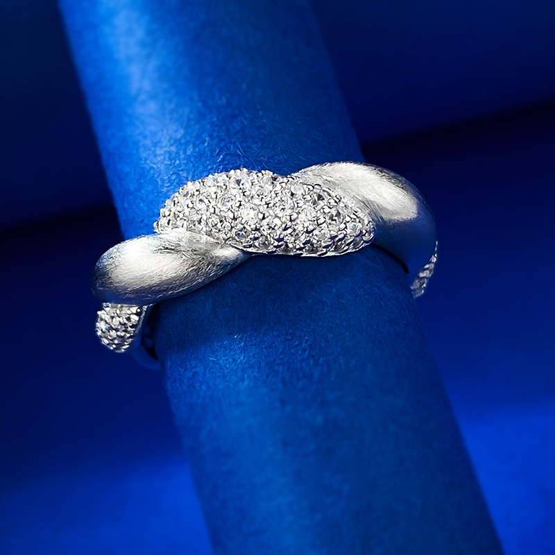 Exquisite Sterg Sier Moissanite Dia Eternity Ring - Perfect for Your Special Day