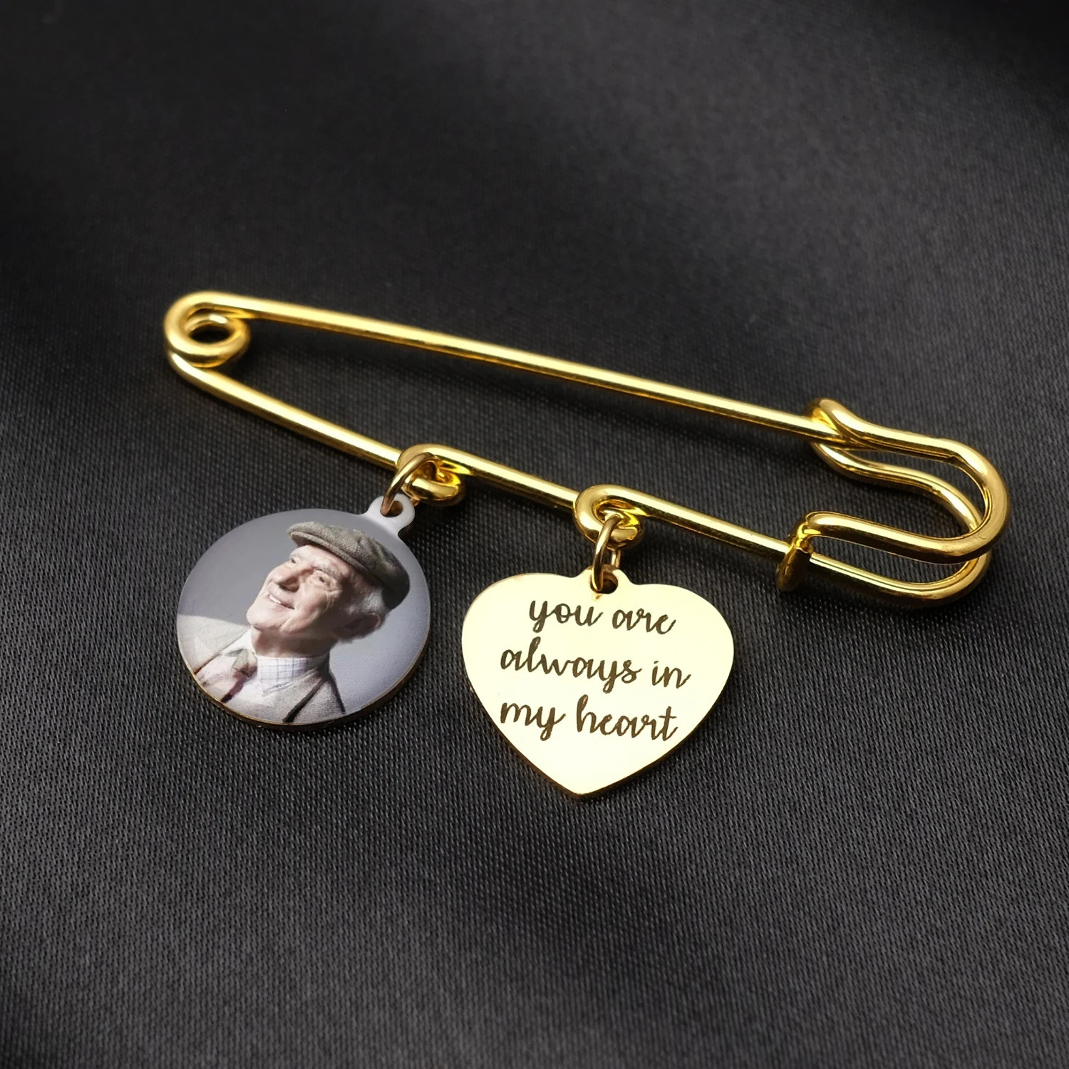 Personalized bride po charm customized po chest po tie nail wedding bouquet pin wedding commemorative gift 241018