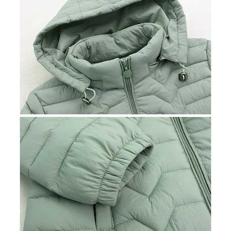 2023 Women Parka Winter Jacket Middle Old Hooded Mid Long Coat Warm Ladies Outwear High Quality Cotton Padded Casual Female TopsX241019