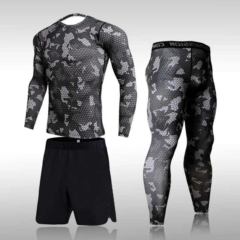 Mens compression sportswear gym tight training clothing sportswear jogging suit running Rashguard track and field suit mens sportswear W241018
