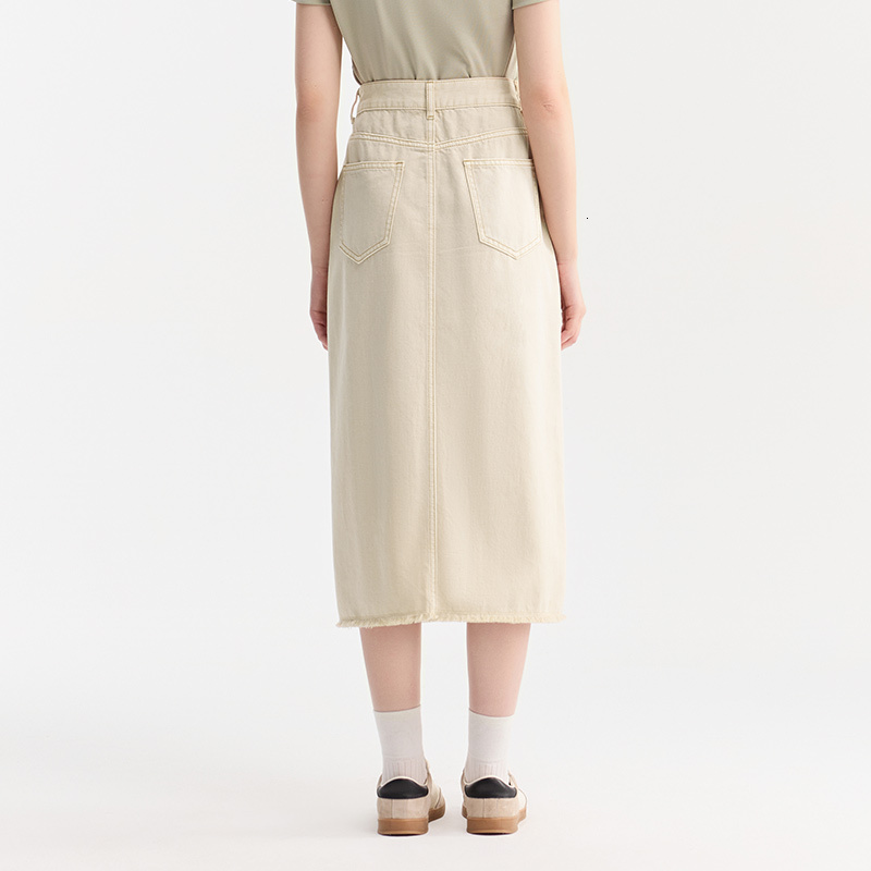 Semir Denim Skirt Summer 2024 New Arrival With High Slit And Straight-Cut Design Skirts For Women