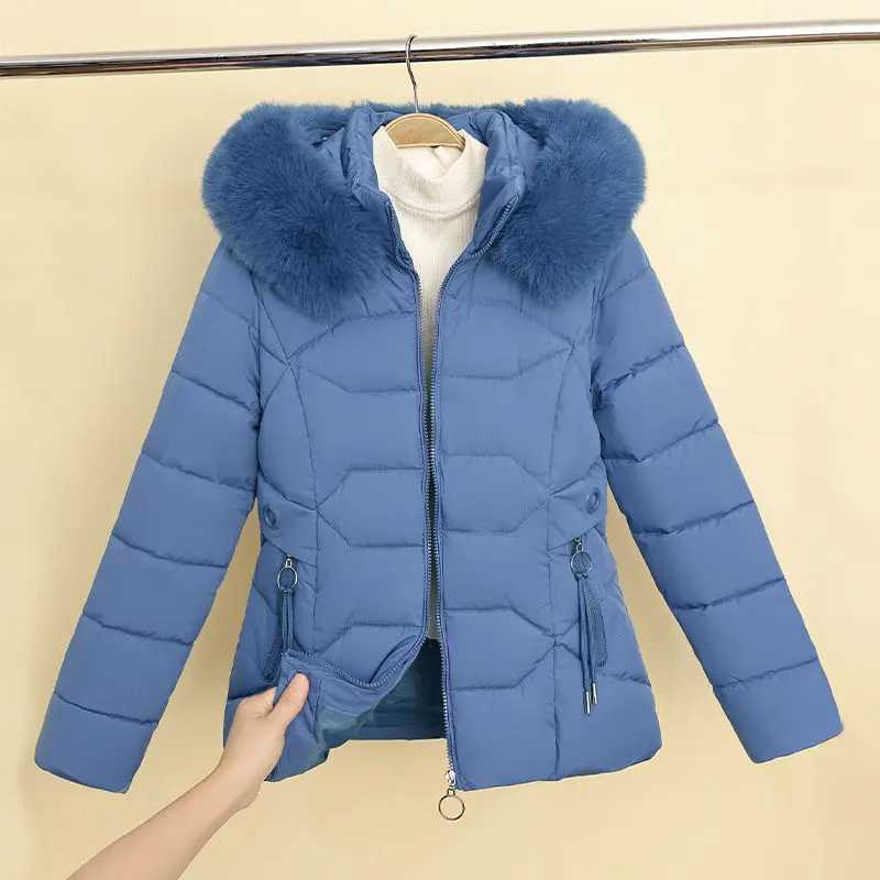 2024 Winter Women Hooded Jacket Coats Long Parkas Female Down Cotton Overcoat Thick Warm Padded Windproof Casual Windbreaker 3XLX241019