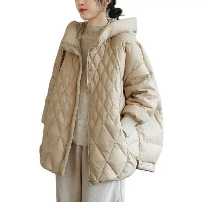 Korean Style Women Down Jacket Over Size Short Coat Loose Warm Autumn Winter Casual Outwear Top Quality PARKAX241019