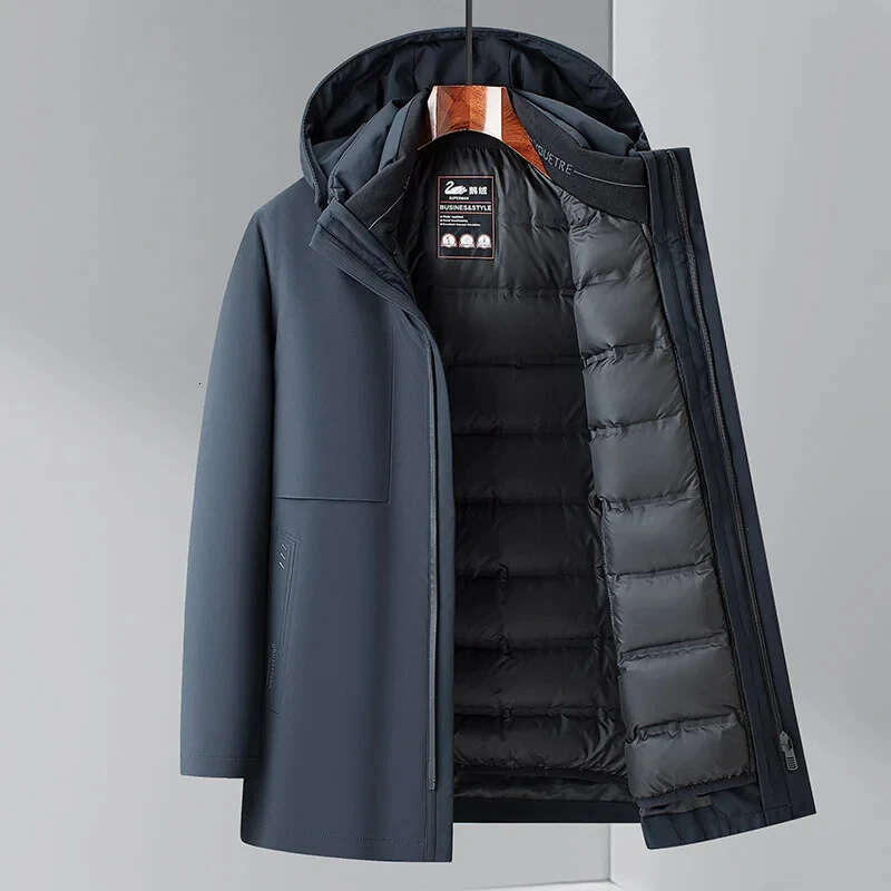 Detachable Inner Ing Goose Down Jacket Men Warm Loose Fluffy Padding Thick Parka Coat Male Puffer Man Winter Clothes
