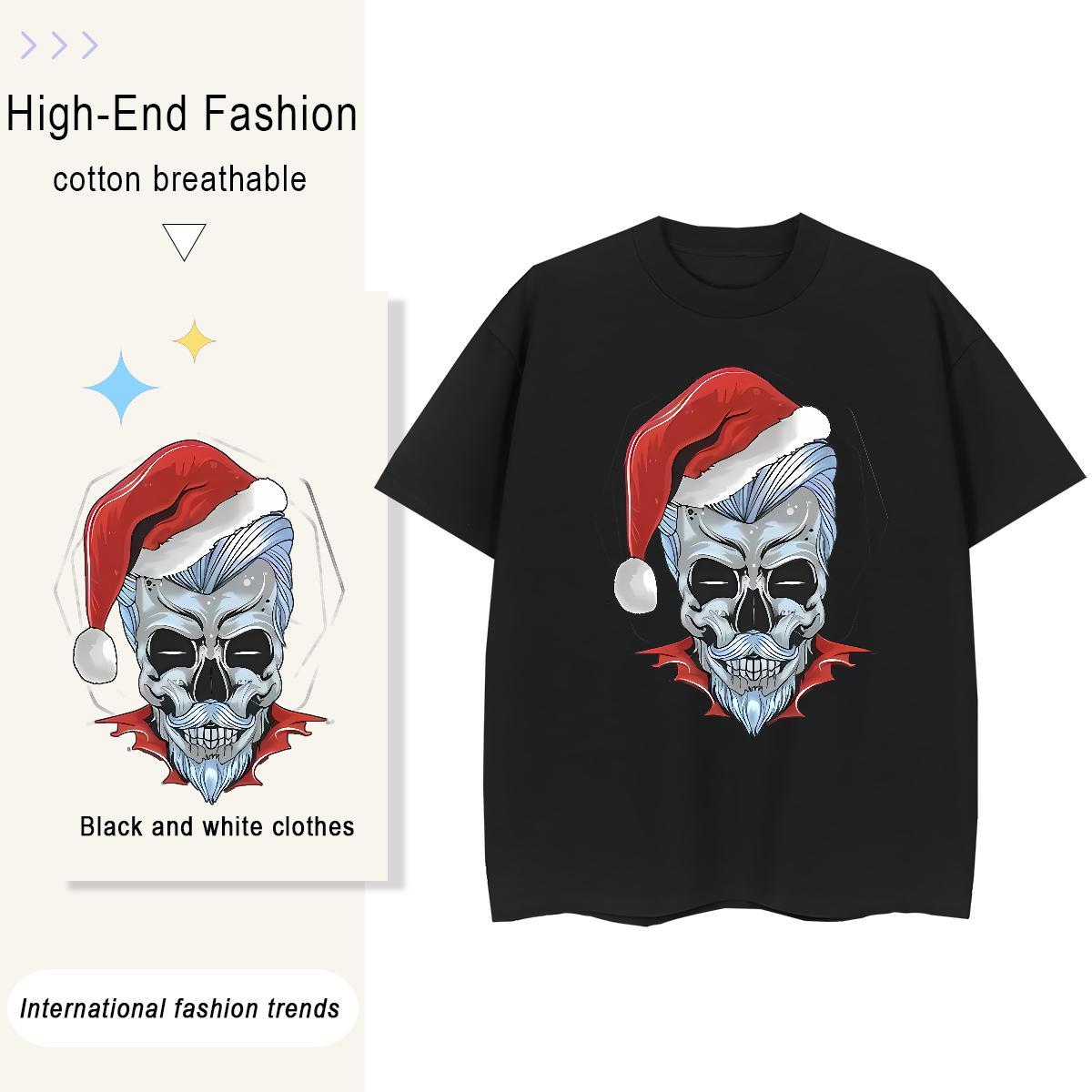 Fashion New T Shirt For Woman 100% Cotton 230g Breathable Summer Casual Christmas Woman Tshirt Popular DIY Anime Printed Tee Shirt