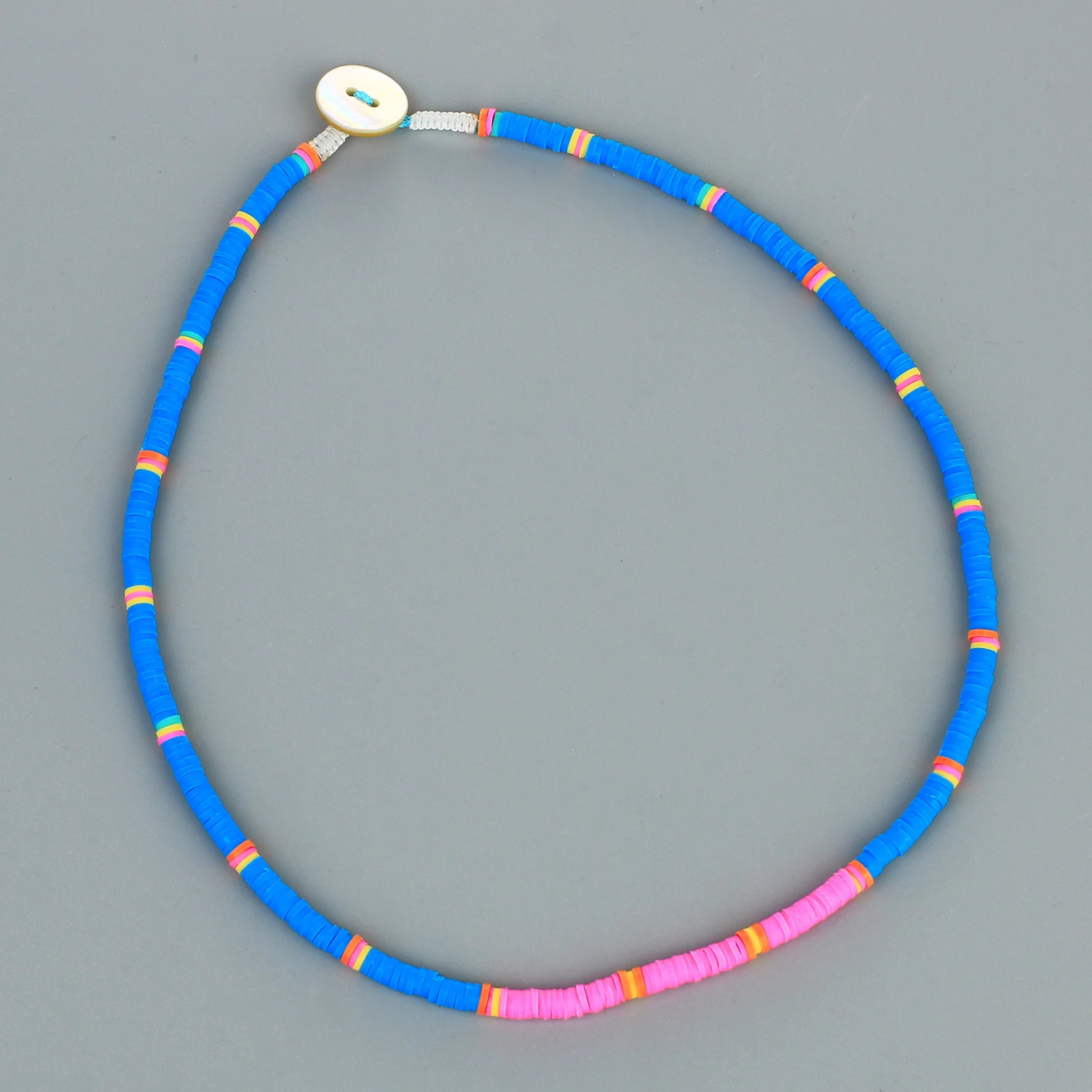KELITCH Womens Necklace Color Heishi Beads Handmade Polymer Clay Necklace Boho Beach Fashion Jewelry Wholesale 241018