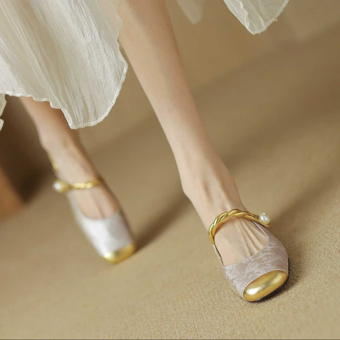 Chinese Style Baotou Sandals Women Exquisite Outerwear Summer New Semi Trailer With Skirt And Single Shoe For Ddmywed ddmythur