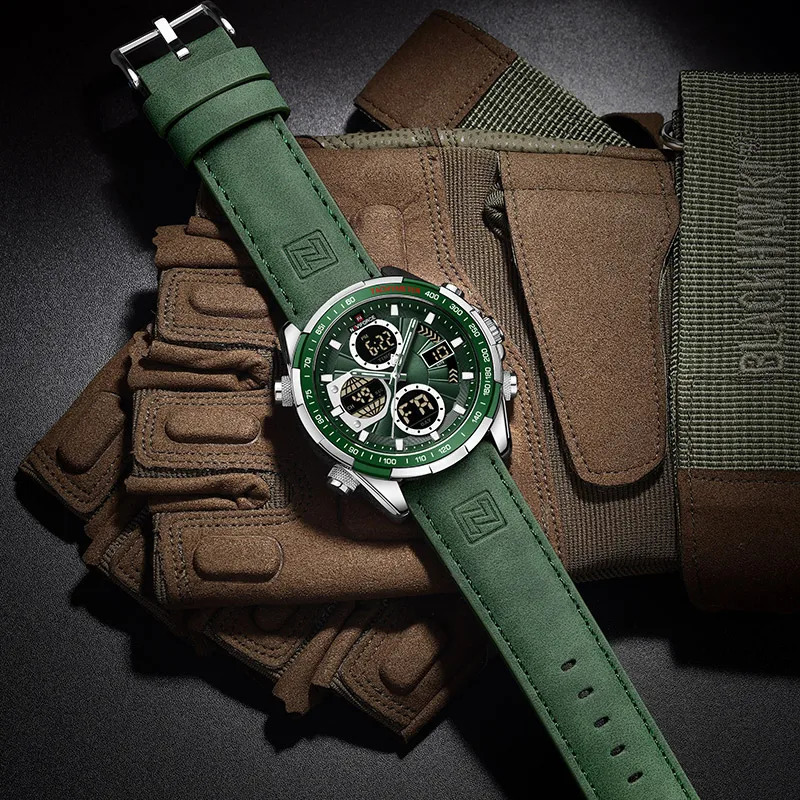 NAVIFORCE Mens Fashion Military Watch y Original Sports Timing Waterproof Quartz Digital 241009