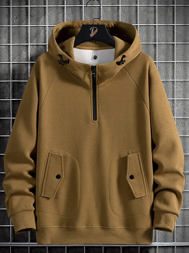 Men Sweatshirts Cotton Hooded Oversized 6XL 7XL 8XL Plus Size Zipper Full Length Hoodies Pullovers Autumn Streetwear Sportswear 241019