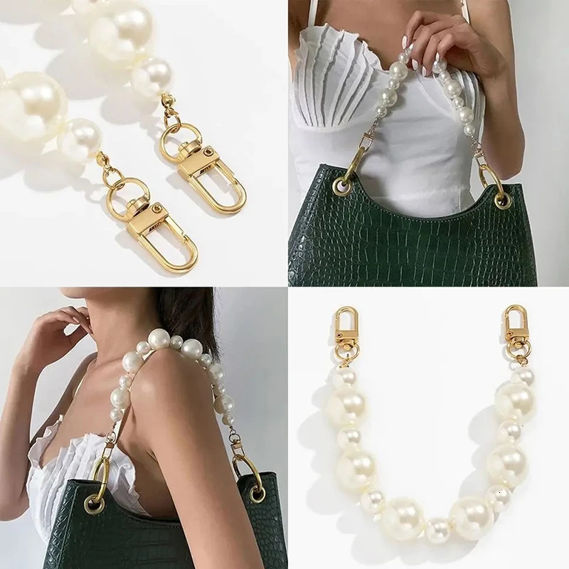Fashion Pearl Bag Decoration Luggage Accessories Chain Women Handbag Shoulder Strap Decorative 241017