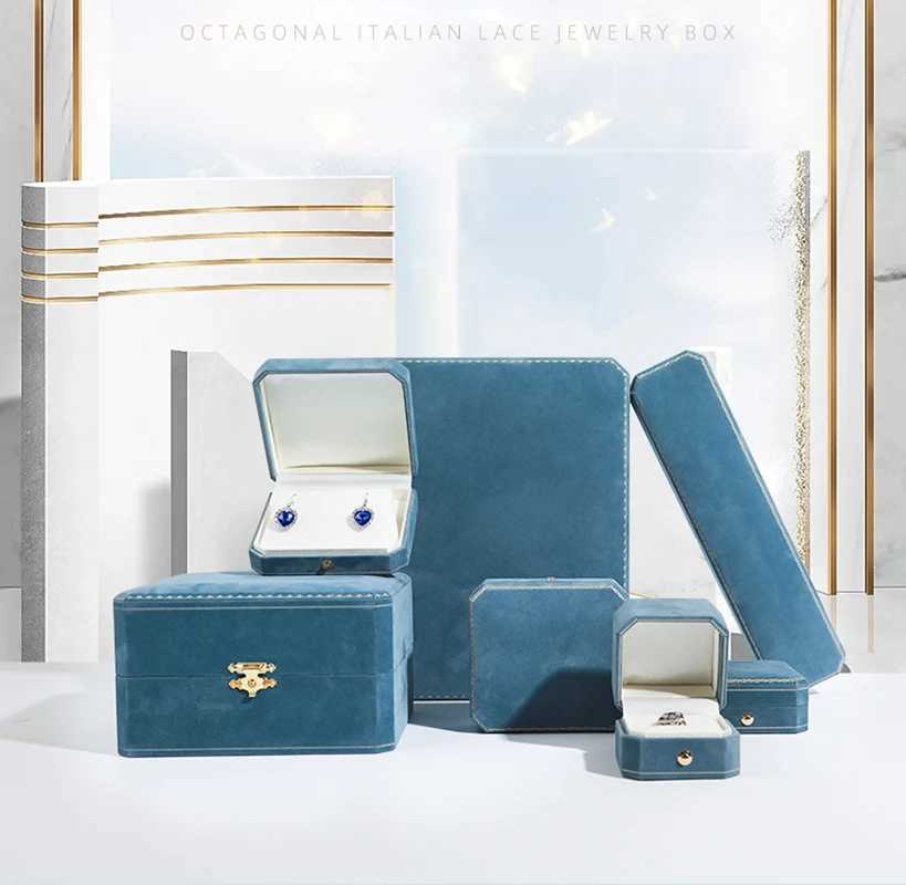Octagonal jewelry packaging box vintage high-end ring pendant bracelet box necklace storage jewelry organizer display box W241019