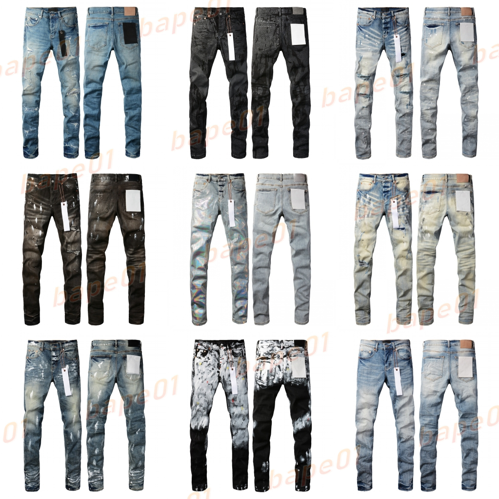 Mens Designer Jeans High Quality Denim Pants Fashion Skinny Ripped patch trend Retro Hip Hop Style Streetwear Pant Trousers