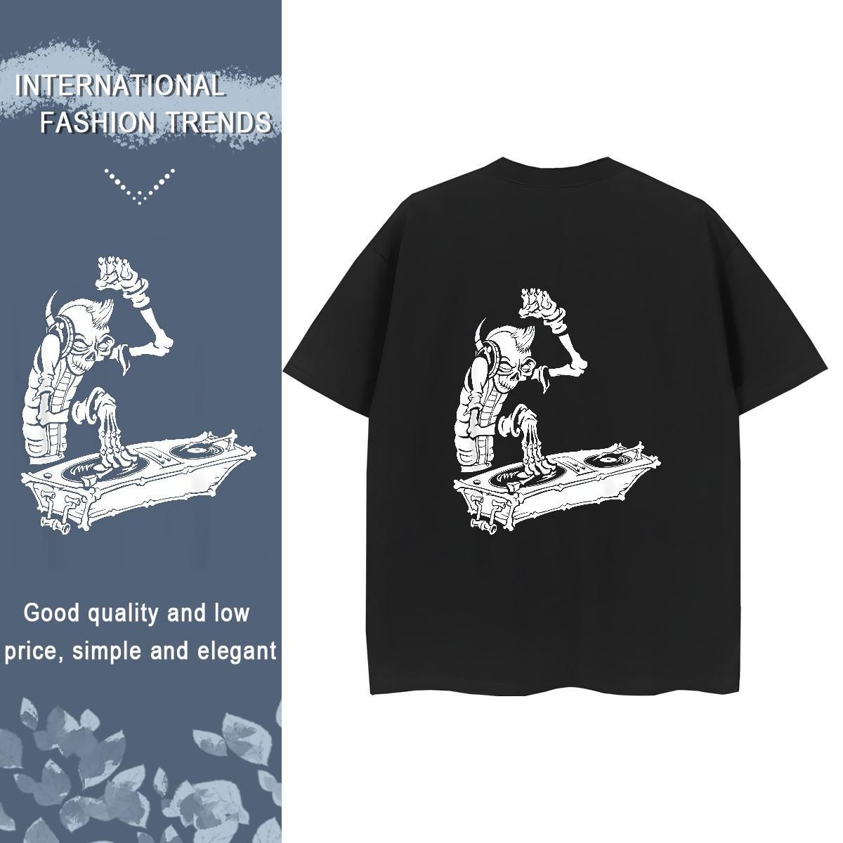 2024 Designer T shirt 230g Pure Cotton Breathable Crew Neck Street Wear halloween Lady T shirt High quality Black Oversized Tee Shirt