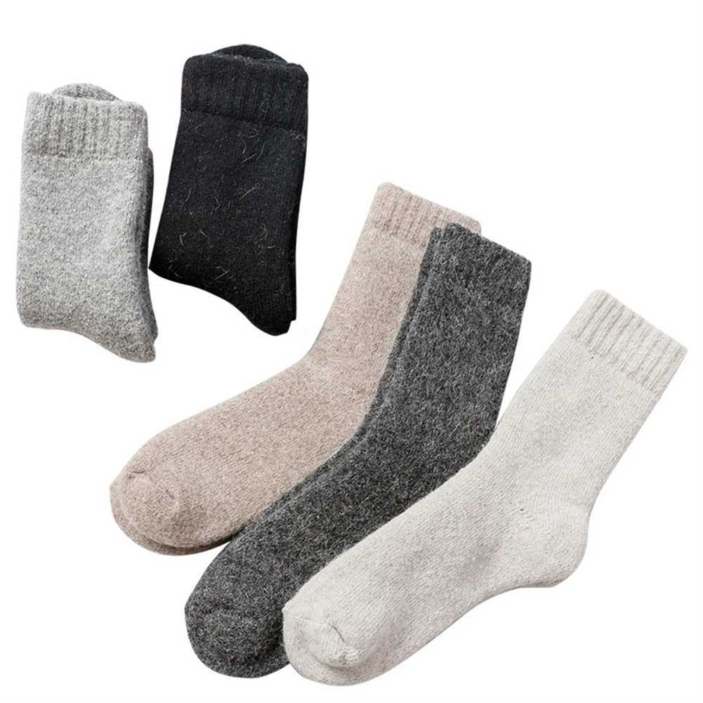 Men Thick Cotton Socks Against Cold Snow Russia Winter Keep Warm Merino Wool Rabbit Socks For Women Plush Boots Tube SocksXJ241019