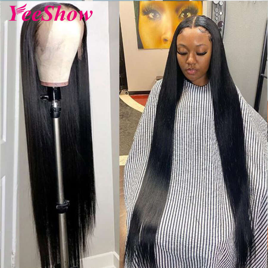 Front Straight Lace Wig x Human Hair Wigs For Women Peruvian Remy Transparent HD Frontal s al