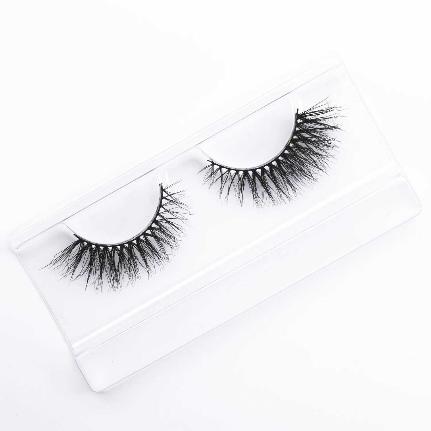 Cat Eye Lashes Real 3D Mink Eyelashes Natural Long Winged End Eye Elongated Eyelashes Mink Cils Eyelashes Extension Makeup LashXJ241019