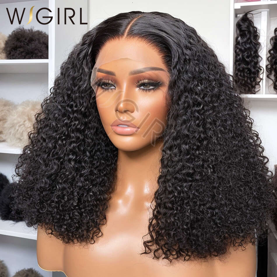 250 Density 13X4 HD Transparent Curly Short Bob Wear And Go Human Hair Wigs Deep Wave 13X6 Lace Frontal 5X5 Glueless Closure Wig