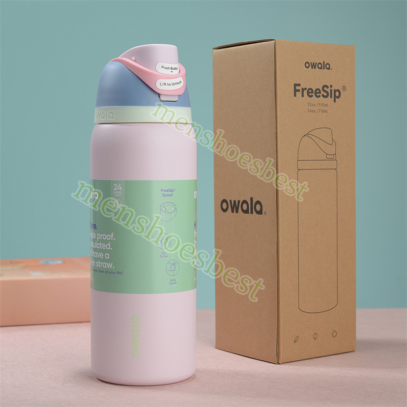 OWALA Fashion Large Capacity Sports Water Bottle Double-Layer Vacuum Cup Outdoor Sports kettle 316 Stainless Steel Handy Cup