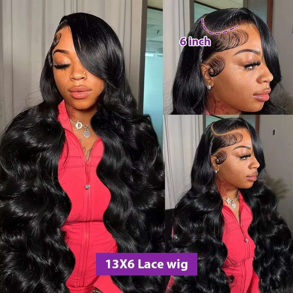 200 Density 13x6 13x4 HD Transparent Body Frontal Human Hair Wig 30 40 Inch Glueless 5x5 Water Wave Lace Closure Wigs
