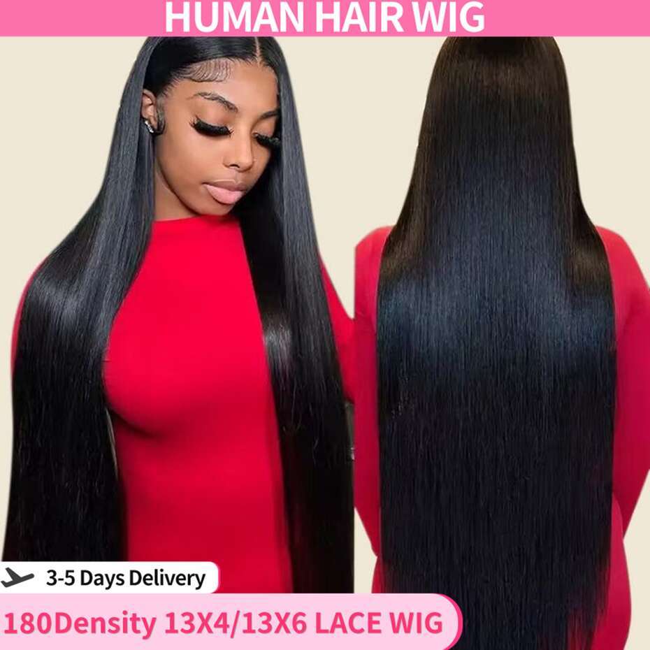Straight x Smooth HD Transparent Lace Front Human Hair Wigs For Women Frontal Wig Pre Plucked Closure al