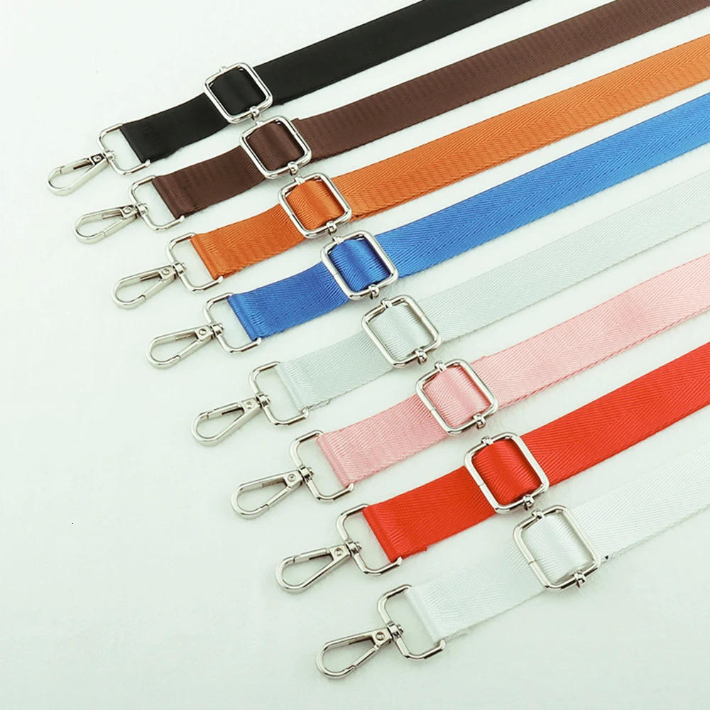 Shoulder Bag Strap Fashion Wide Replacement For Bags Nylon Woman Messenger Accessories Silver Metal Buckle Straps 241017