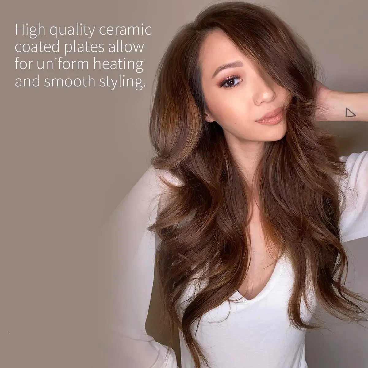 Petite 1-inch professional volume ceramic hair iron for medium length or fine textured hair volume adjustable stamps 241018