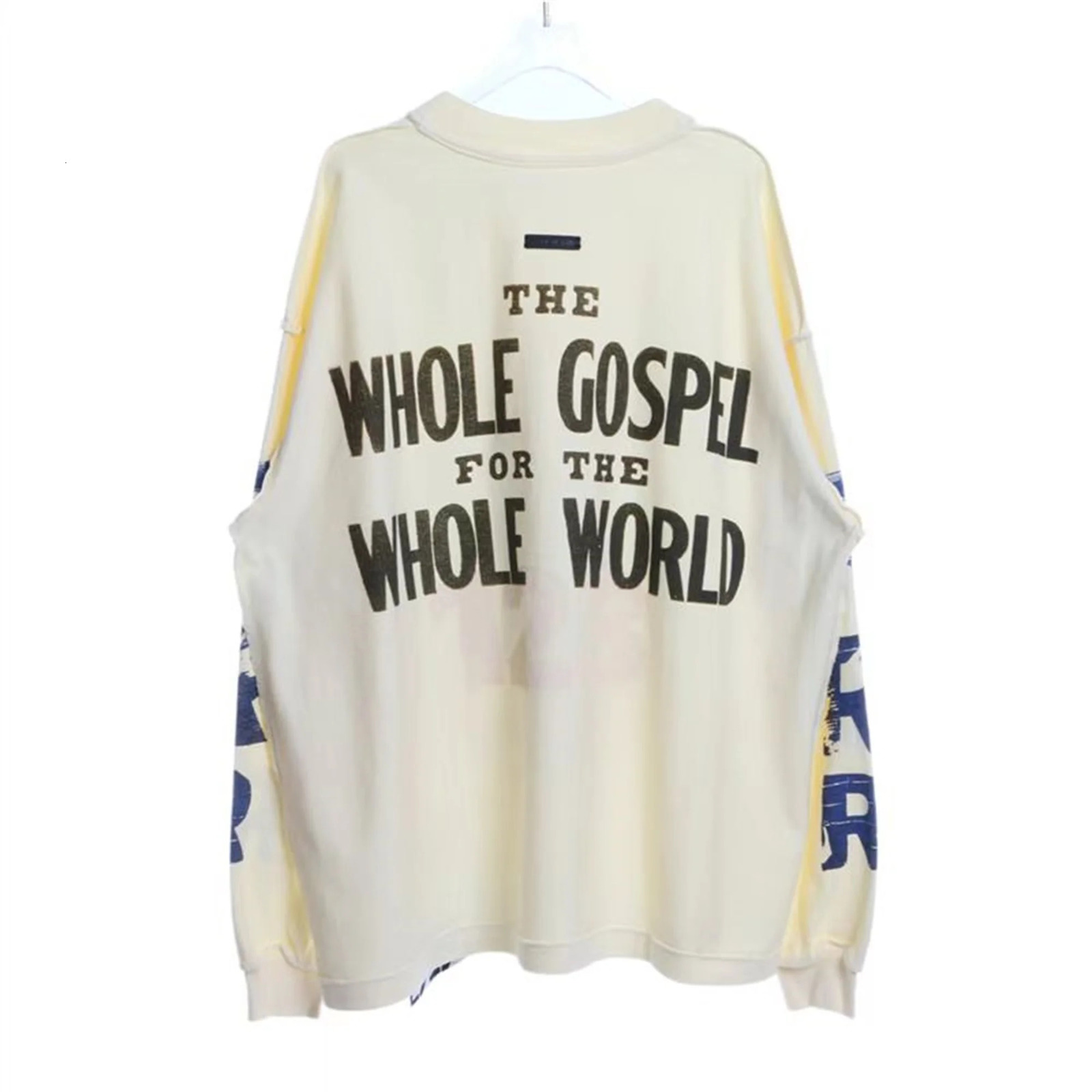 24SS RRR123 Fashion Letter Print HighStreet Cotton Casual Loose Long Sleeve Tee Pullover Sweatshirt For Men 241019