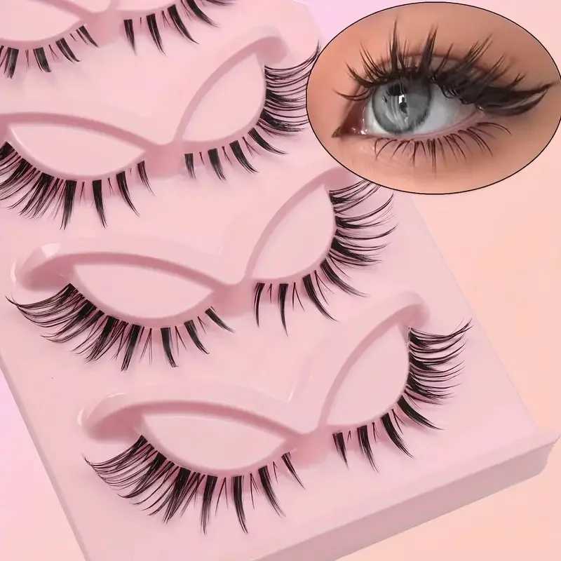 5 pairs of new Chinese style false eyelashes whole cool fox style slanted flight naturally thick elongated tail light EuropeXJ241019