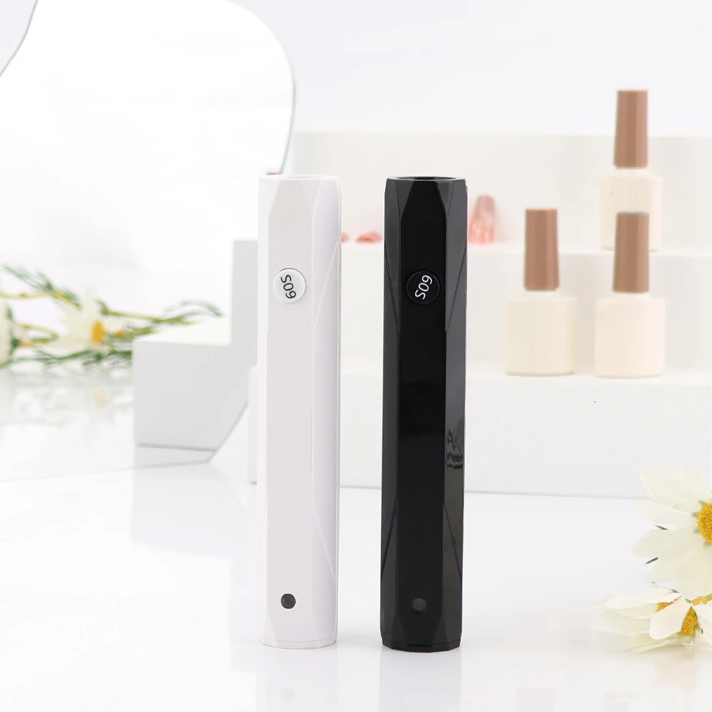 Handheld 9W charging flash curing LED light portable mini 365nm 405nm cordless nail red light with USB cable port 241018