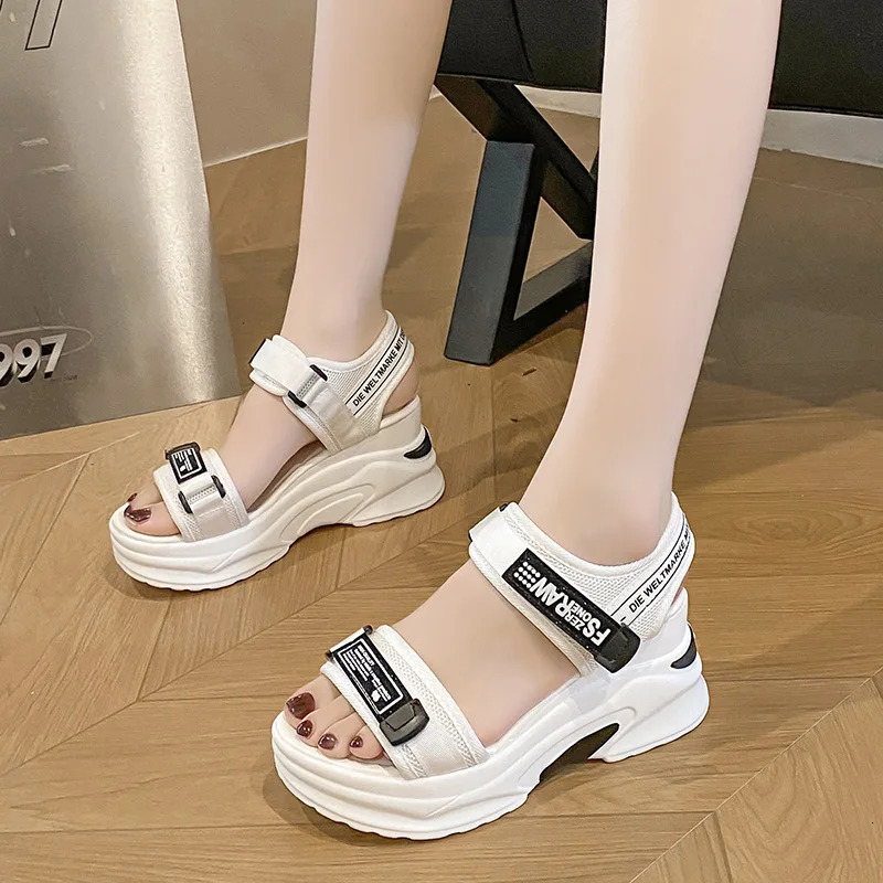 Women Platform Sandals Summer Versatile Slope Heel Elevated Womens Shoes Beach Chaussure Femme 241019 d5c0