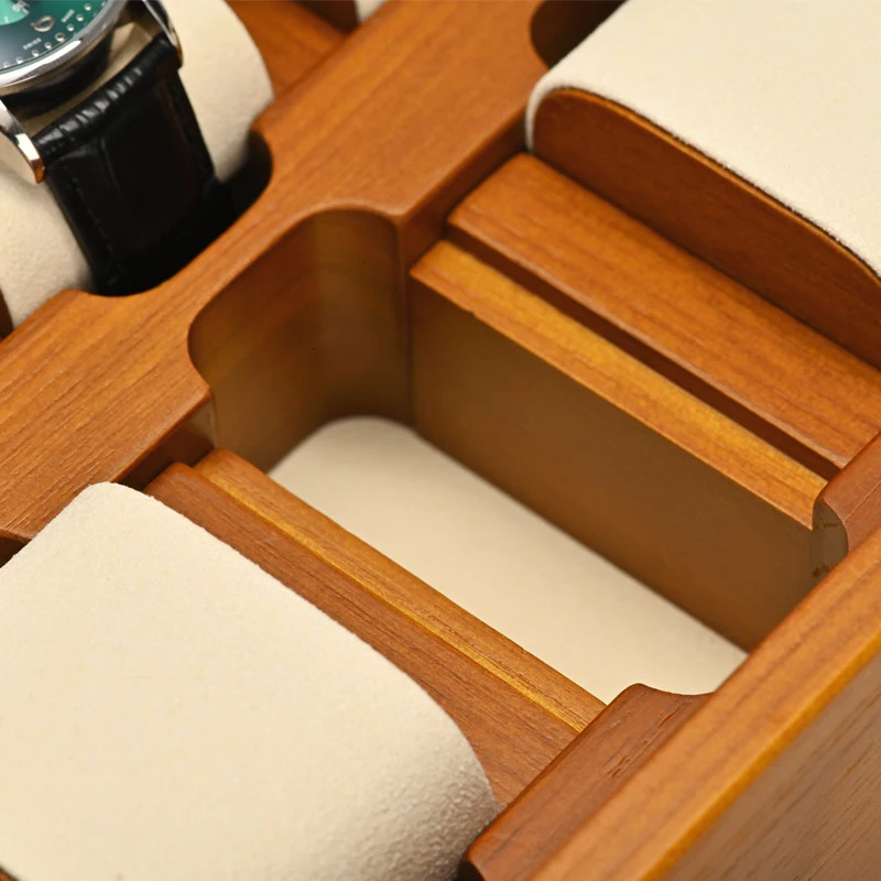 Mishitu solid wood jewelry box is used for storing high-end jewelry such as watches bracelets and organizers. Customized size 34 * 20 * 9.4 cm 241018