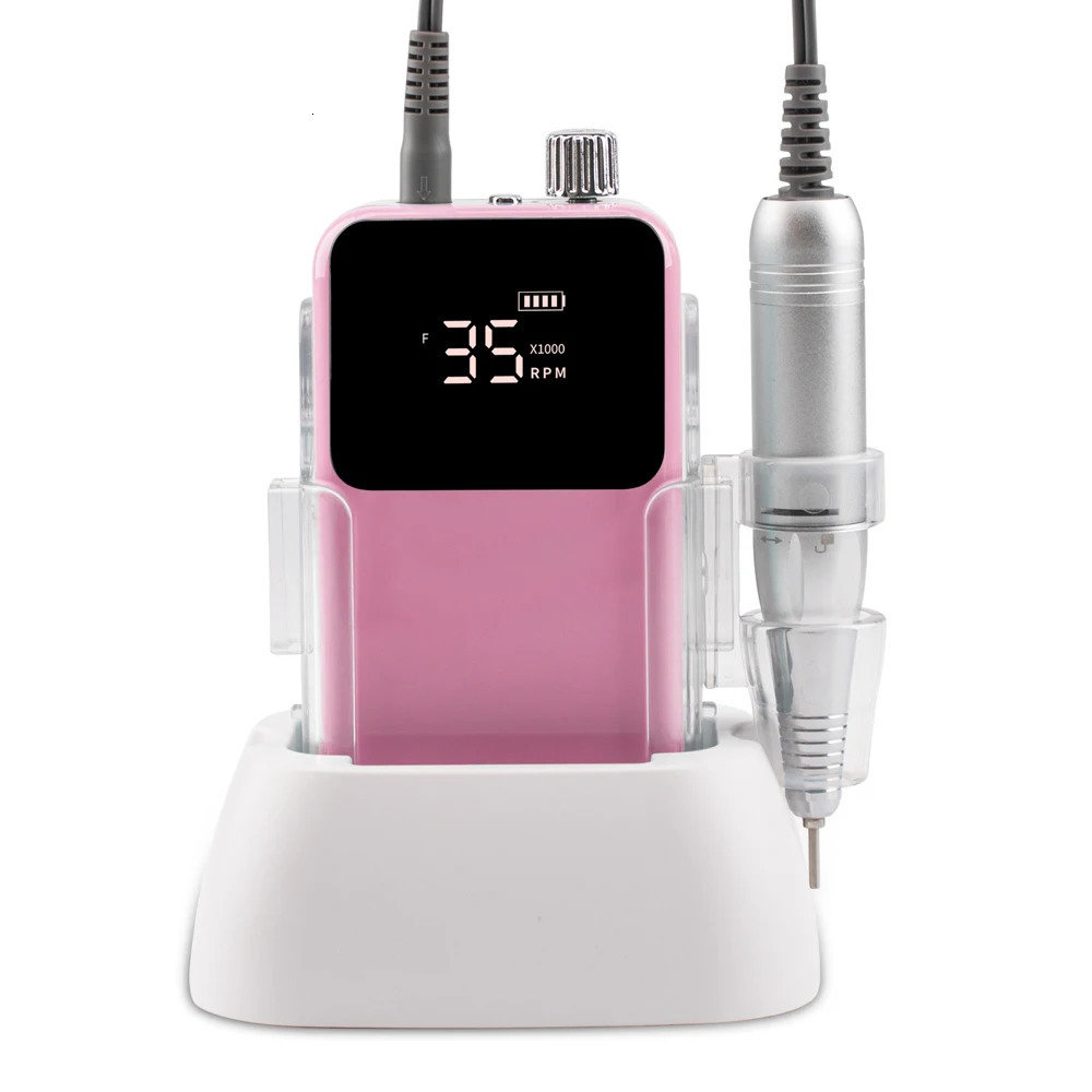 Professional electric nail drill 35000RPM rechargeable nail file nail accessories gel nail polish sander low noise 241007