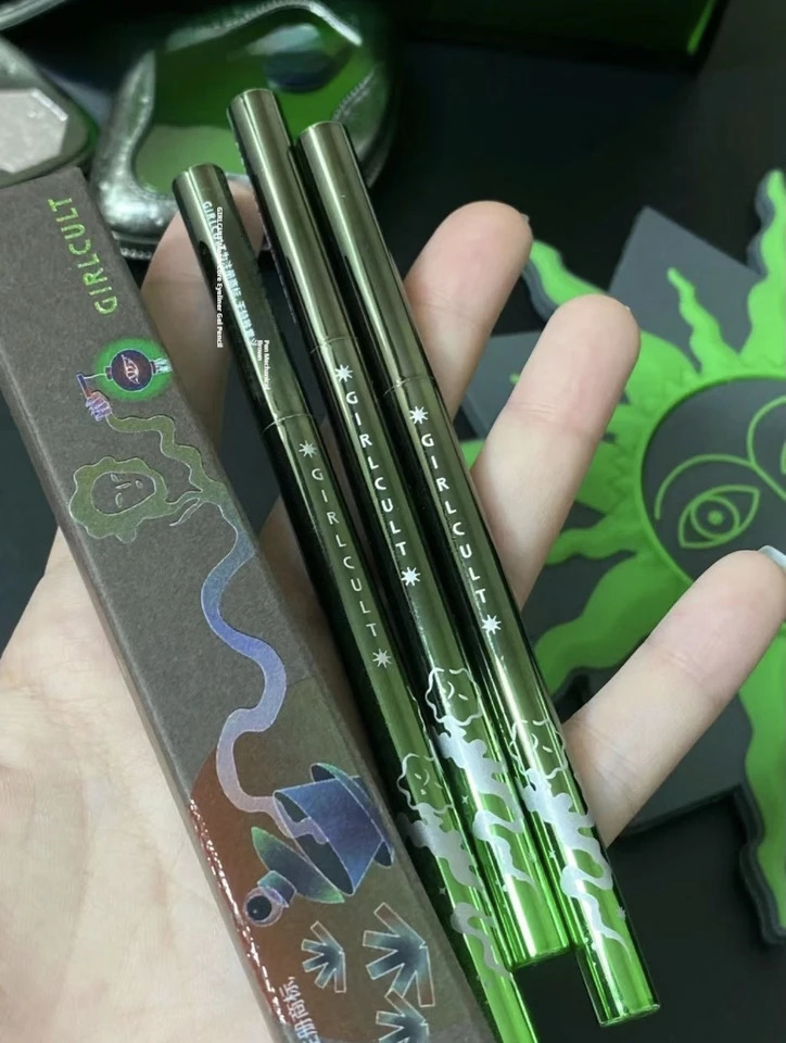 Girlcult eyeliner Chameleon Smooth Film Forming Makeup Keep Fine Glitter Green Glue Pen Halloween Makeup 241018