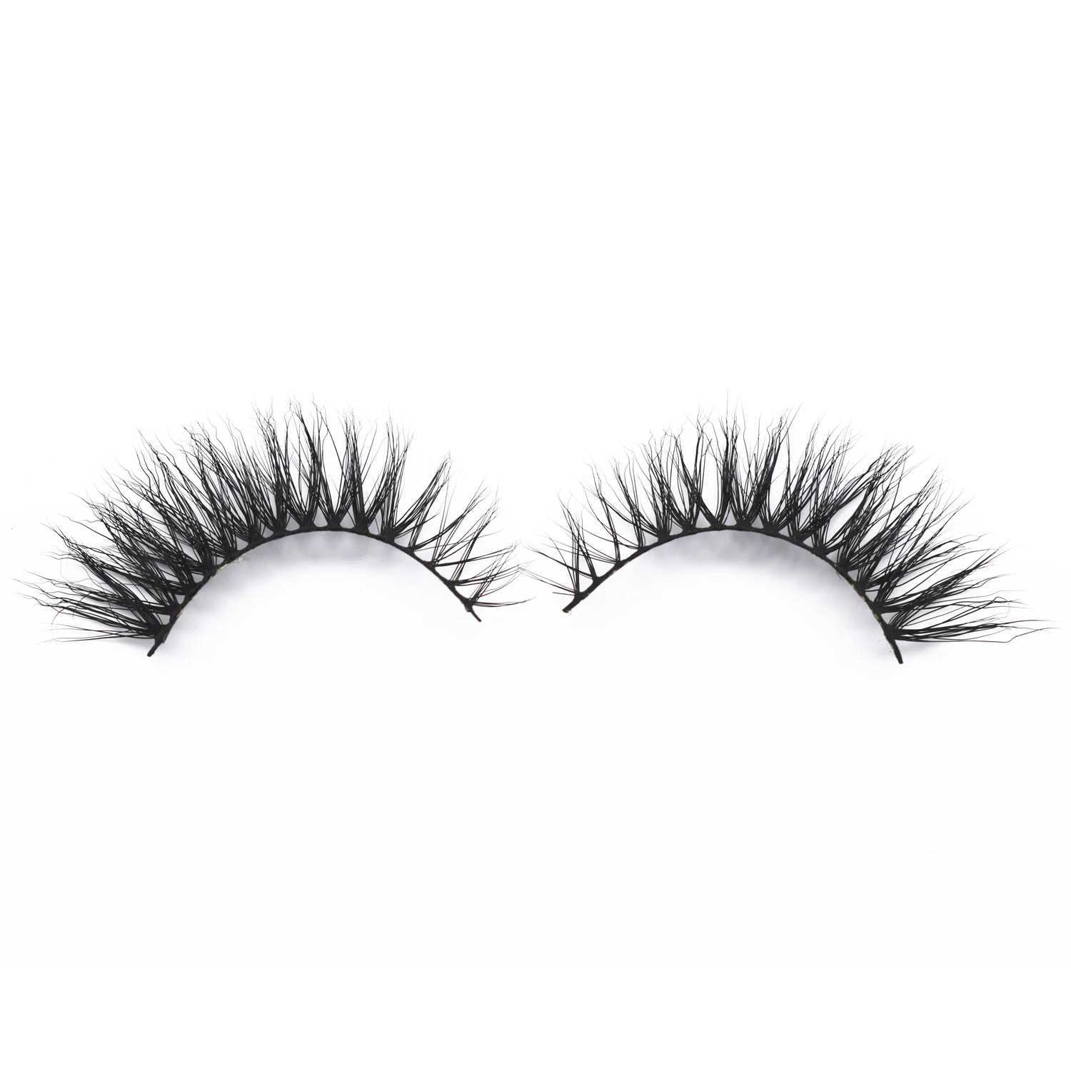 Cat Eye Lashes Real 3D Mink Eyelashes Natural Long Winged End Eye Elongated Eyelashes Mink Cils Eyelashes Extension Makeup LashXJ241019
