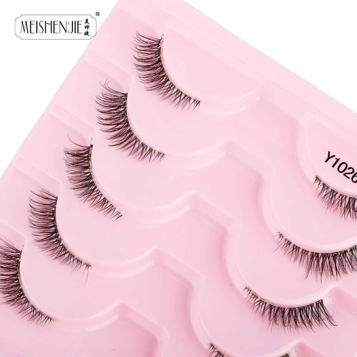 Half Eye Lashes 3/10 Pairs 3D Mink Lashes Reusable Faux False Eyelashes Natural Soft Fluffy Makeup Tools Extension LashesXJ241019
