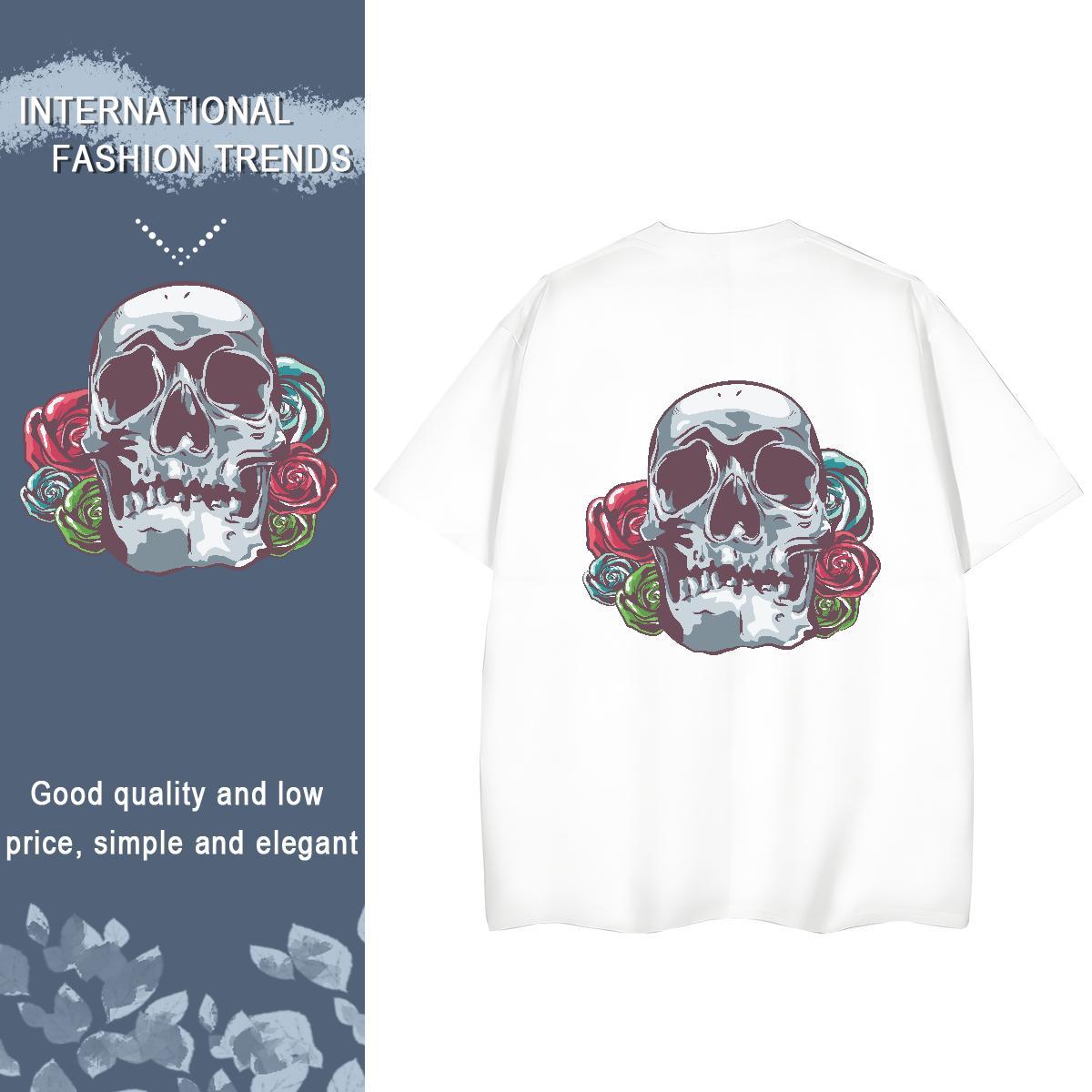 Brand T-Shirts 230g Cotton Breathable Short Sleeve Casual Beach flower Woman Tshirt Designer Anime Tee Shirt