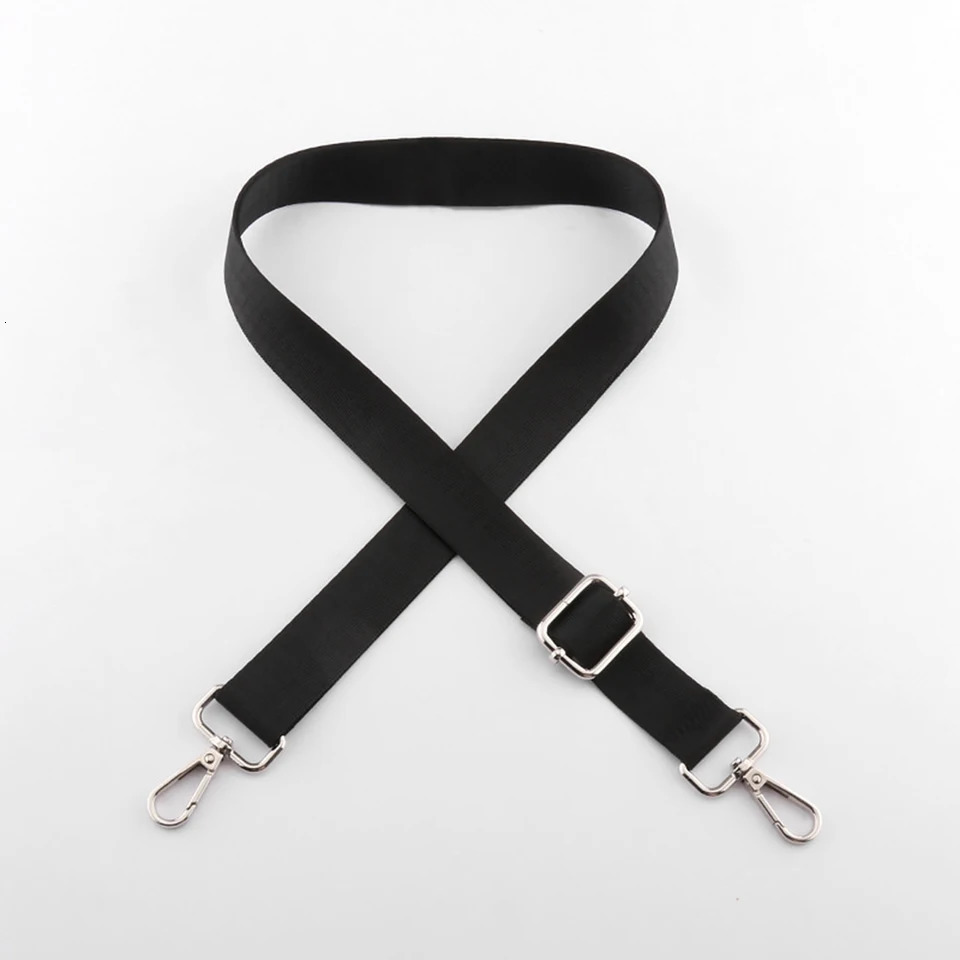 Shoulder Bag Strap Fashion Wide Replacement For Bags Nylon Woman Messenger Accessories Silver Metal Buckle Straps 241017