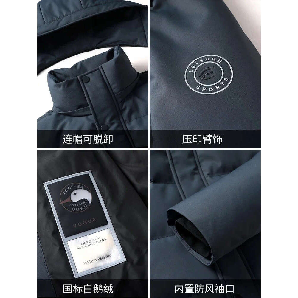 Goose Down Jacket Men Winter Puffer Coats Casual Short Hooded Brand High Quality Man Clothes 2025 New Korean
