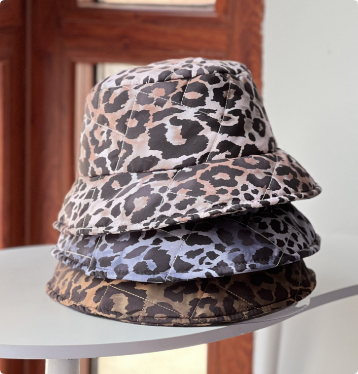 Leopard Print Bucket Hat Wide Brim Hats Fashion Women Autumn Spring Fisherman Sun Cap Travel Sunshade