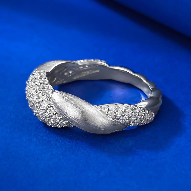 Exquisite Sterg Sier Moissanite Dia Eternity Ring - Perfect for Your Special Day