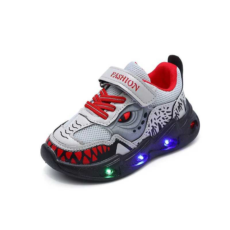 Athletic Outdoor 1-6 years of LED baby luminous shoes boys luminous childrens sports shoes childrens sports shoes anti slip childrens shoes LED flash 