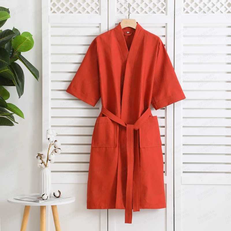 Mens Lightweight Long Kimono Bathrobe Cotton Robes Absorption After Shower Sleepwear Plus Size SummerXJ241018